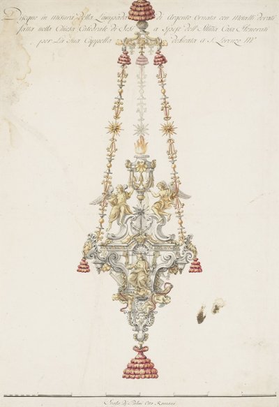 An Altar Lamp in the Family Chapel of the Honorati in the Cathedral in Jesi by Luigi Valadier